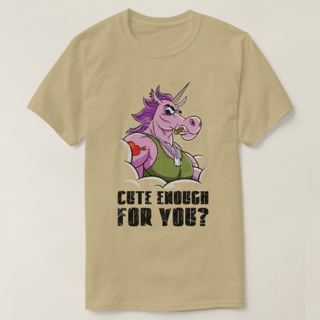 Niedlich genug für Sie Schlucken mit Muskeln T-Shirt (Design vorne)