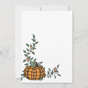 Niedlich Geometric Orange Pumpkin Happy Halloween Einladung