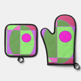 Niedlich Geometric Sherell Ofenhandschuh & Topflappen-Set