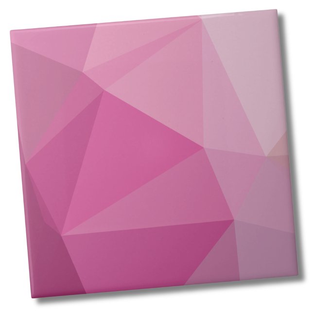 Niedlich geometrisch rosa Gradient Fliese (Cute Modern Geometric Gradient Ombre Pink Pattern Ceramic Tile)