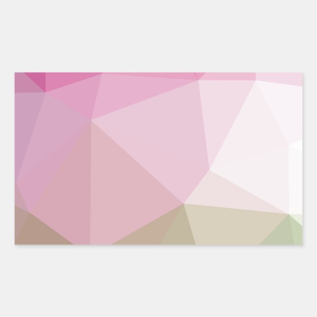 Niedlich geometrisch rosa Gradient Rechteckiger Aufkleber (Vorderseite)
