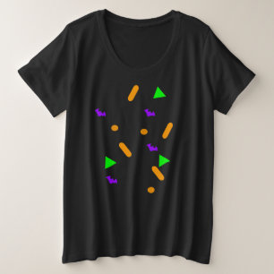 Niedlich Geometrisches Bat Sprinkles KostümParty Große Größe T-Shirt