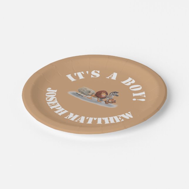 Niedlich gepolsterte Papiertafel Pappteller (Schrägansicht)