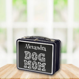 Niedlich gepunktete Dog-Mama Graphics typography m Metall Brotdose