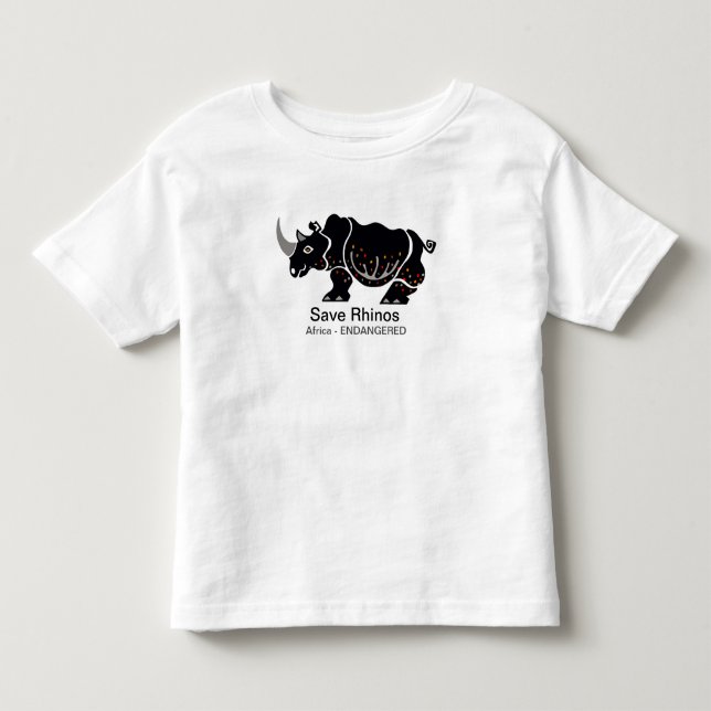 Niedlich Gerettet RHINOS - Afrika - Tierliebhaber  Kleinkind T-shirt (Vorderseite)