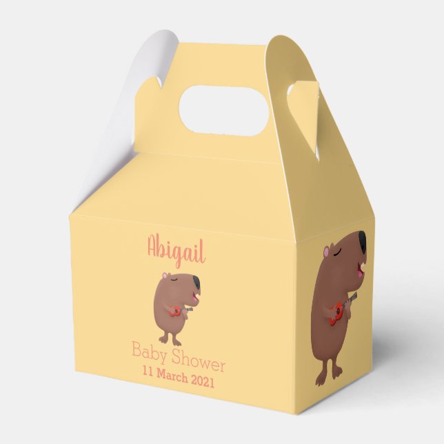Niedlich gesang Capybara personalisierter Geburtst Geschenkschachtel (Vorderseite)