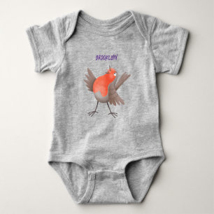 Niedlich gesang Robin Vogel Cartoon Baby Bodysuit Strampler