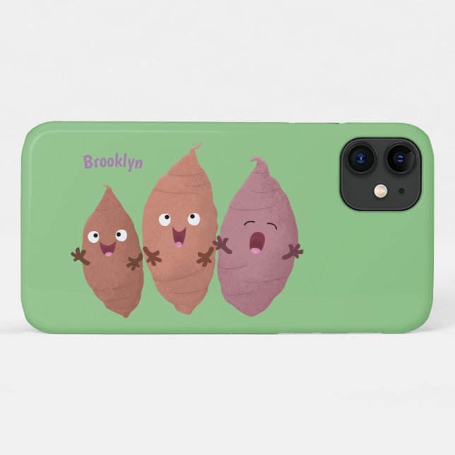 Niedlich gesang Süßkartoffeln Cartoon Gemüse Case-Mate iPhone Hülle (Rückseite (Horizontal))
