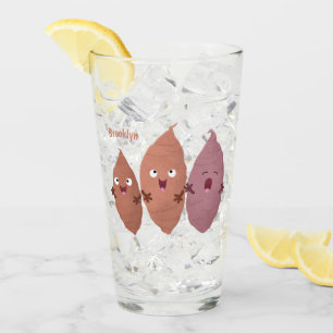 Niedlich gesang Süßkartoffeln Cartoon Gemüse Glas