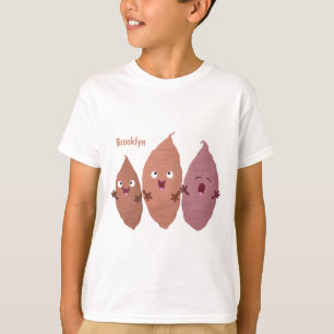 Niedlich gesang Süßkartoffeln Cartoon Gemüse T-Shirt