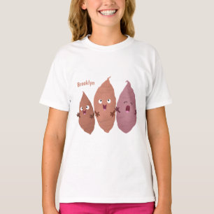 Niedlich gesang Süßkartoffeln Cartoon Gemüse T-Shirt