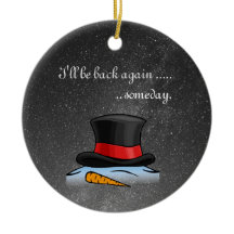 Niedlich geschmolzener Snowman Alte Seidenraupe