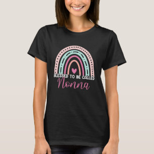 Niedlich gesegnet, als Nonna Rainbow Mama Grandm T-Shirt