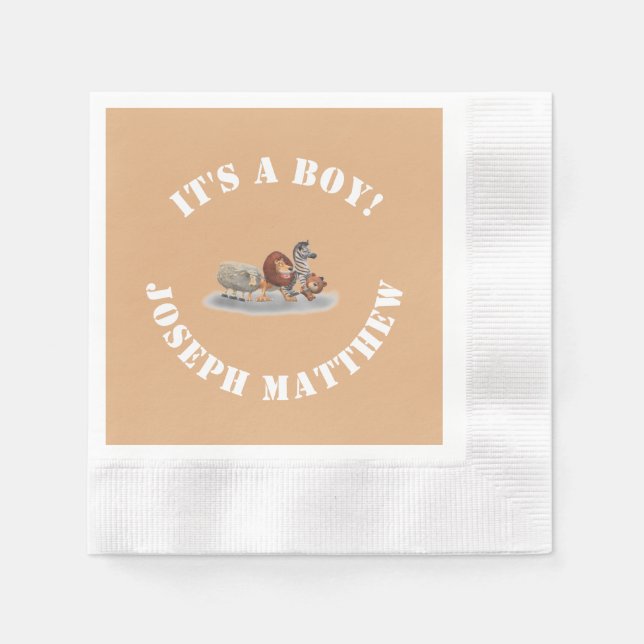 Niedlich gestopfte Tiere Serviette (Vorderseite)