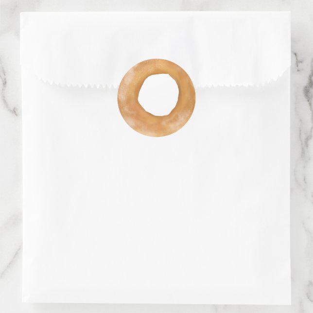 Niedlich gestrichen "BAGEL" Runder Aufkleber (Tasche)