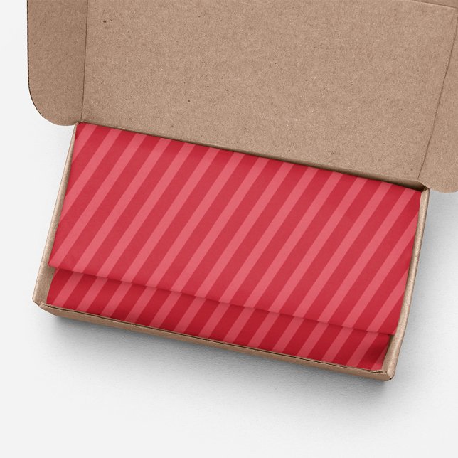 Niedlich gestrichenes Muster Einfach Seidenpapier (Red striped pattern tissue paper. )