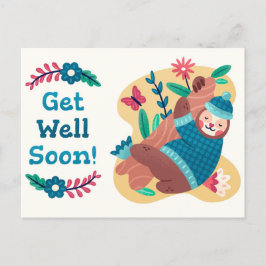 Niedlich Get Well bald Postcard Postkarte