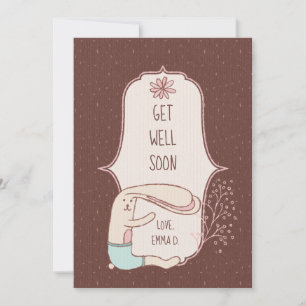 Niedlich Get Well Bunny Karte