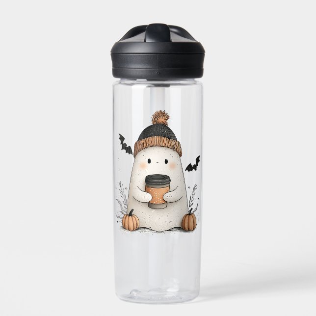 Niedlich Ghost Baby Outfit - Gemütliches HerbstHal Trinkflasche (Vorderseite)
