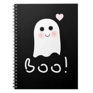 Niedlich Ghost Boo Happy Halloween-Notebook Notizblock