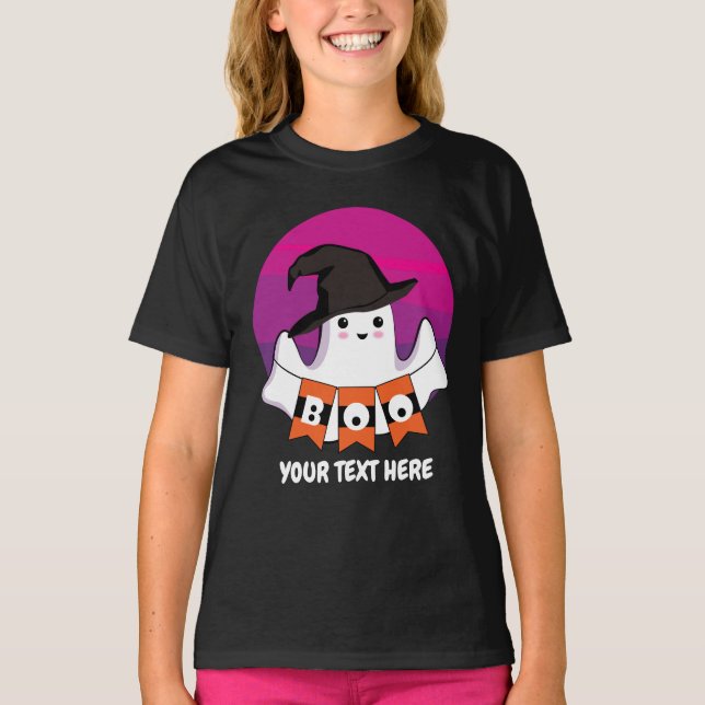 Niedlich Ghost Boo T - Shirt (Vorderseite)