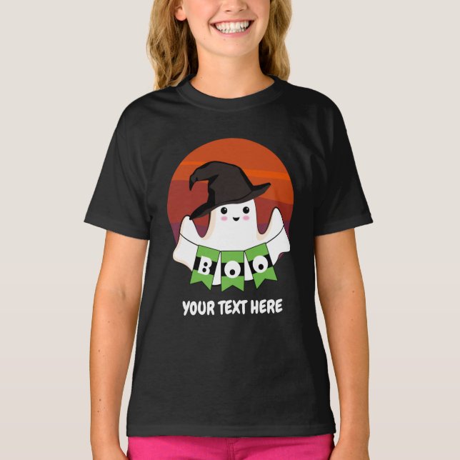 Niedlich Ghost Boo T - Shirt (Vorderseite)