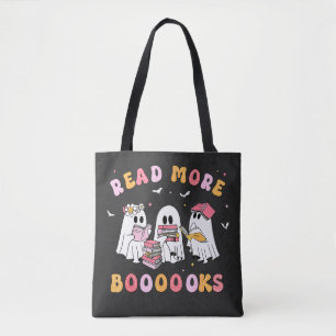 Niedlich Ghost Book Lesen Sie mehr Bücher Funny Te Tasche