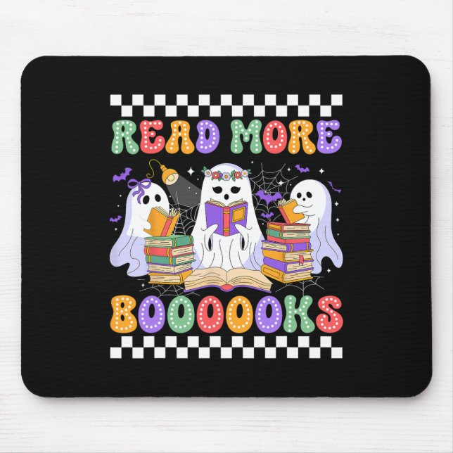 Niedlich Ghost Book Read more Bücher Funny Teacher Mousepad (Vorne)