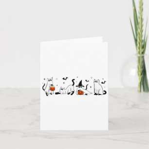 Niedlich Ghost Cat Funny Halloween Outfit Kostüme  Karte