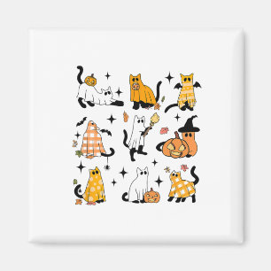 Niedlich Ghost Cat Funny Halloween Outfit Kostüme Magnet