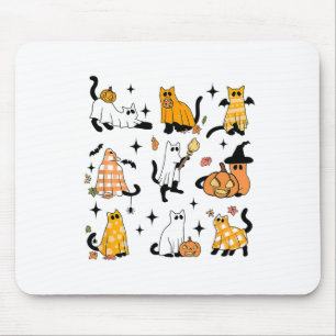 Niedlich Ghost Cat Funny Halloween Outfit Kostüme Mousepad