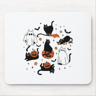 Niedlich Ghost Cat Funny Halloween Outfit Kostüme Mousepad