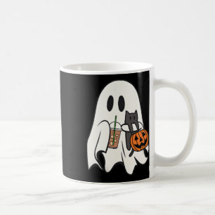 Niedlich Ghost Cat Iced Kaffee Spooky Jahreszeit H Kaffeetasse