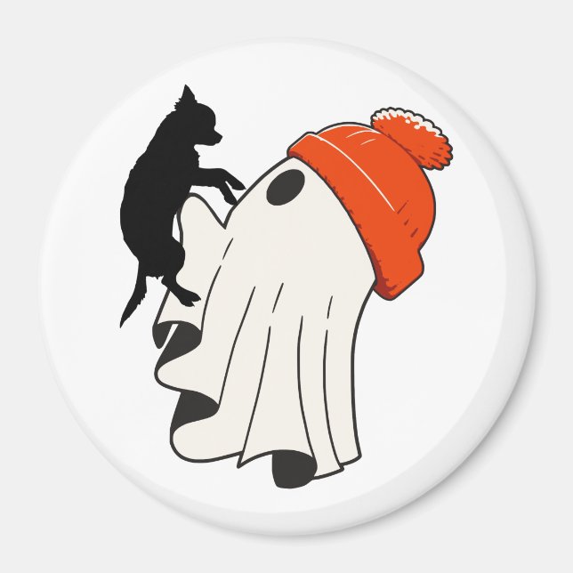 Niedlich Ghost Chihuahua Lover Magnet (Vorne)
