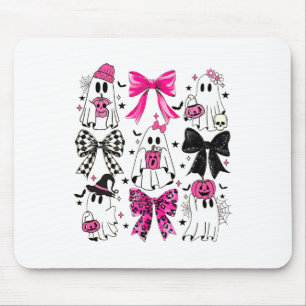 Niedlich Ghost Coquette Ästhetik Pink Bows Spooky Mousepad