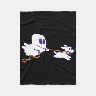Niedlich Ghost Dog Walker Graphic Halloween Kostüm Fleecedecke