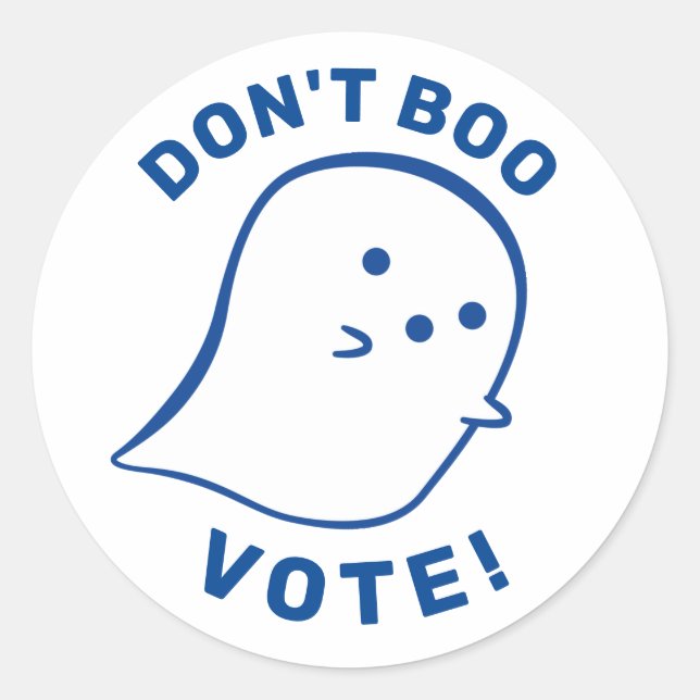 Niedlich Ghost Don't Boo, abstimmen! Aufkleber (Vorderseite)