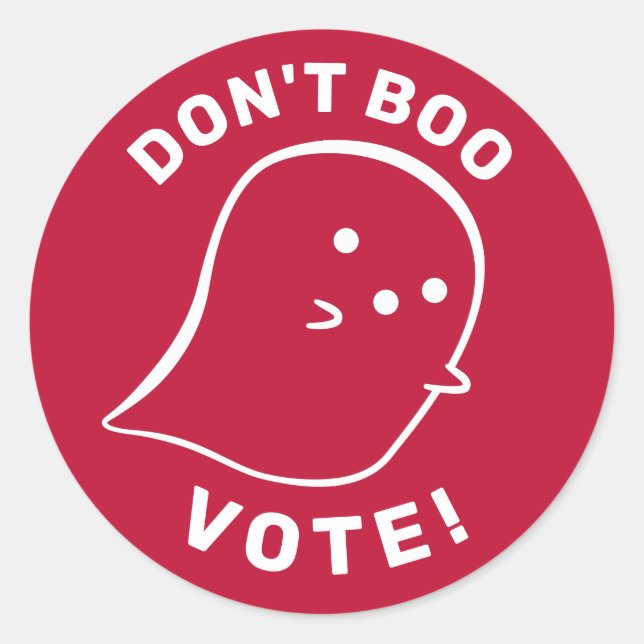 Niedlich Ghost Don't Boo, abstimmen! Aufkleber (Vorderseite)