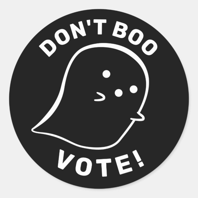 Niedlich Ghost Don't Boo, abstimmen! Aufkleber (Vorderseite)