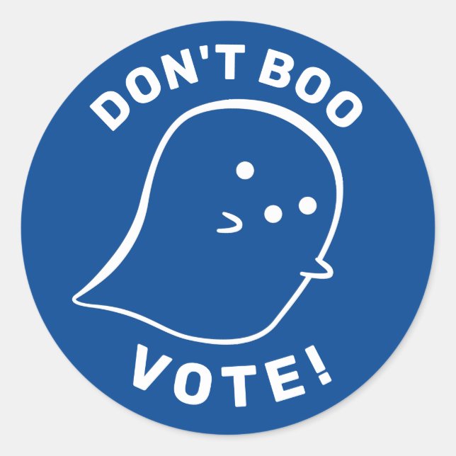 Niedlich Ghost Don't Boo, abstimmen! Aufkleber (Vorderseite)