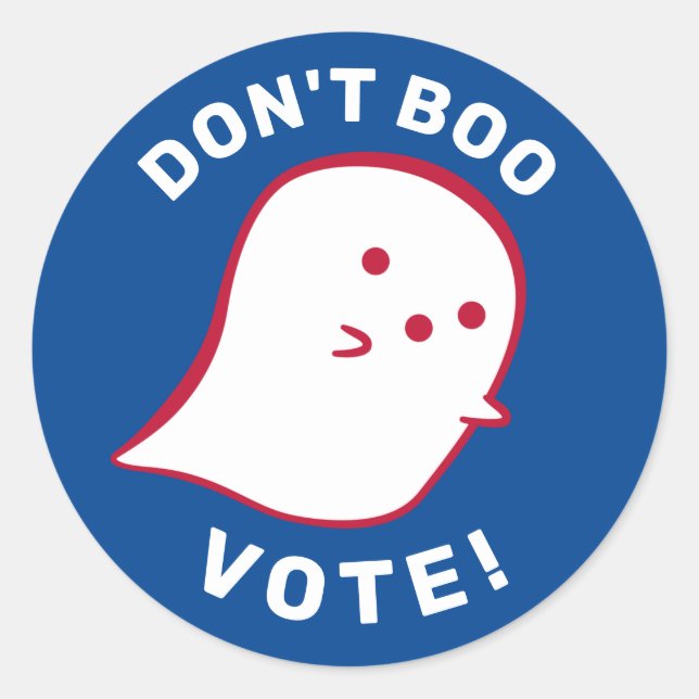 Niedlich Ghost Don't Boo, abstimmen! Aufkleber (Vorderseite)