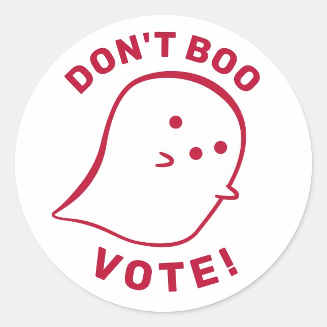 Niedlich Ghost Don't Boo, abstimmen! Aufkleber (Vorderseite)
