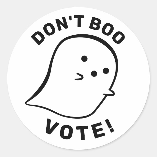 Niedlich Ghost Don't Boo, abstimmen! Aufkleber (Vorderseite)