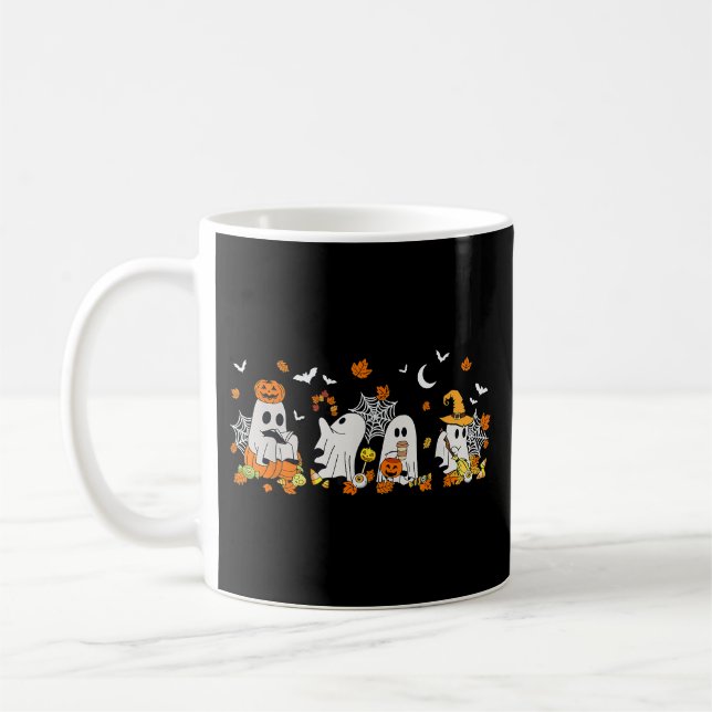 Niedlich Ghost Drink Kaffee Halloween Fall Ghost B Kaffeetasse (Links)