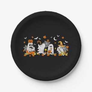 Niedlich Ghost Drink Kaffee Halloween Fall Ghost B Pappteller