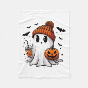 Niedlich Ghost Drink Kaffee Halloween Ghost Ice Co Fleecedecke