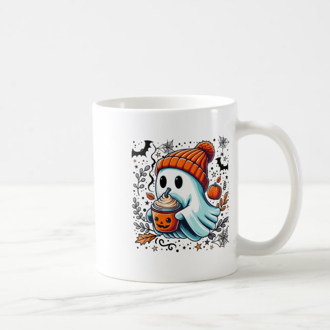 Niedlich Ghost Drink Kaffee Halloween Ghost Ice Co Kaffeetasse (Rechts)