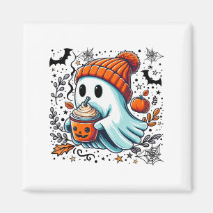 Niedlich Ghost Drink Kaffee Halloween Ghost Ice Co Magnet