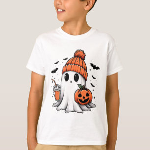 Niedlich Ghost Drink Kaffee Halloween Ghost-Kaffee T-Shirt