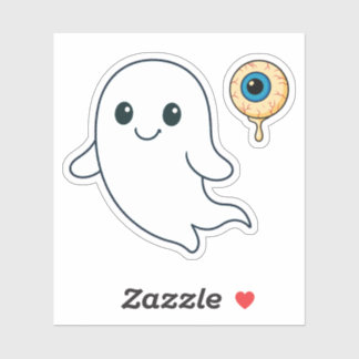 Niedlich Ghost & Eyeball Halloween Vinyl Sticker -